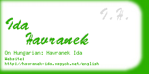 ida havranek business card